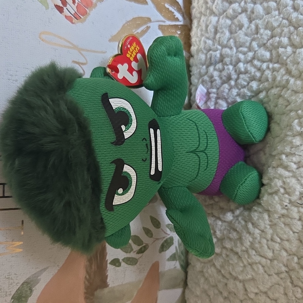 NWT TY BEANIE BABIES MARVEL HULK